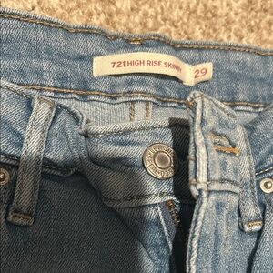 Levi's Light Blue High Rise Skinny Jeans